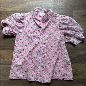 Floral Pink Button Down Shirt